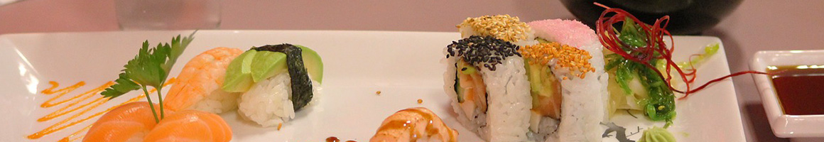 Eating Japanese Sushi at EN Japanese Brasserie restaurant in New York, NY.